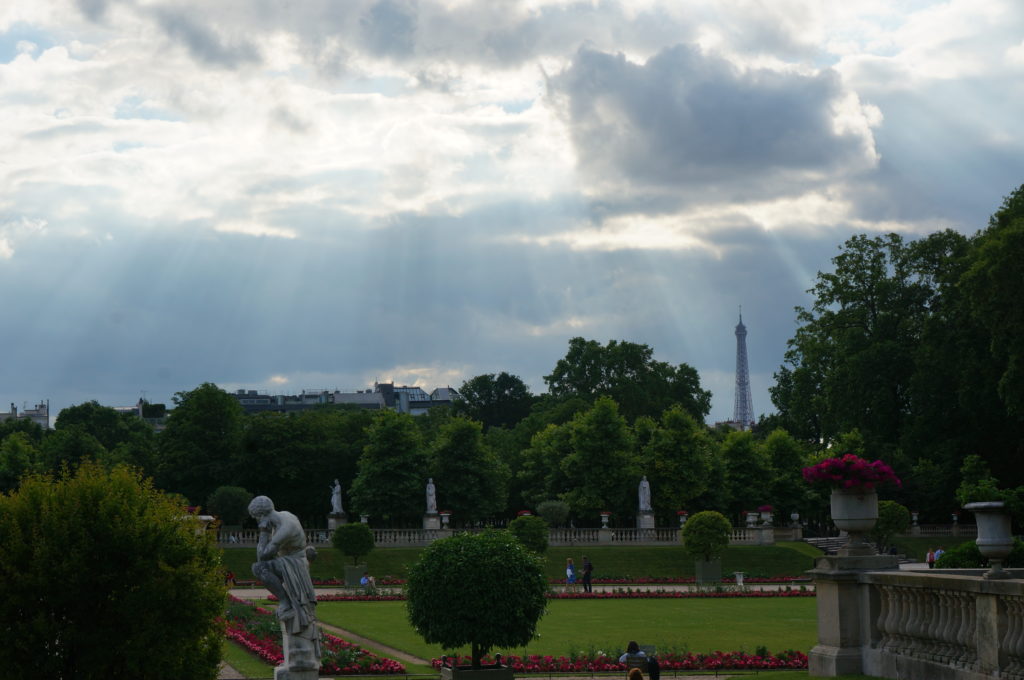 View of the Eiffel Tower from the Jardin du Luxembourg